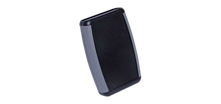 79Wx117Dx24Hmm Black Handheld ABS Box