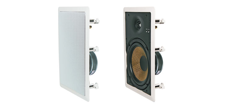 200mm 100W 2 Way Rectangular Platinum Ceiling Speaker Pair