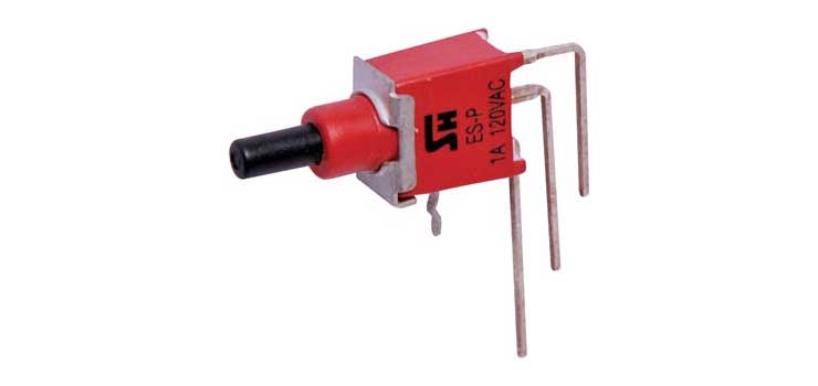 SPDT Mom. 90 Deg. PCB Sub-Mini Pushbutton Switch
