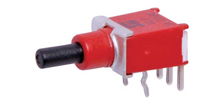 SPDT Mom. 90 Deg. PCB Sub-Mini Pushbutton Switch
