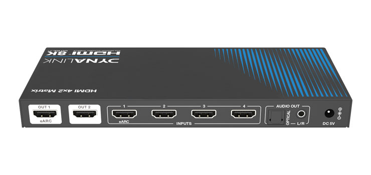 8K 4x2 HDMI Matrix Switcher with eARC