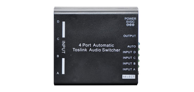 4 Way Auto Toslink S/PDIF Switcher