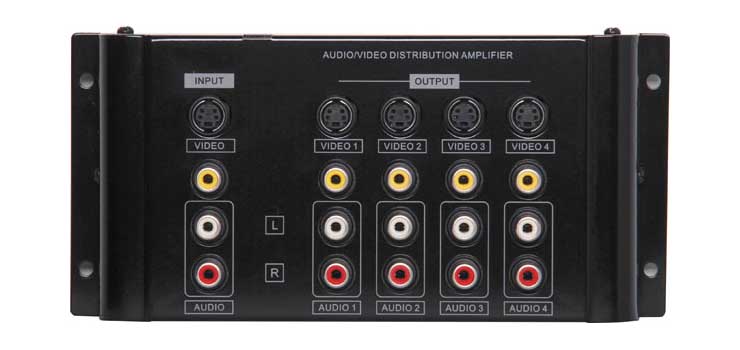 4 Way Composite/S-Video AV Distribution Amp
