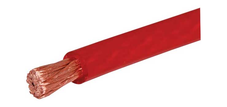 0AWG 250A Red Power Cable