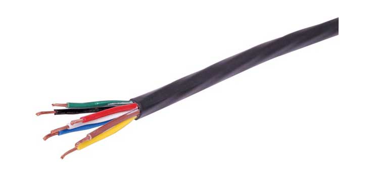 16AWG Black 7 Core 10A Trailer Cable