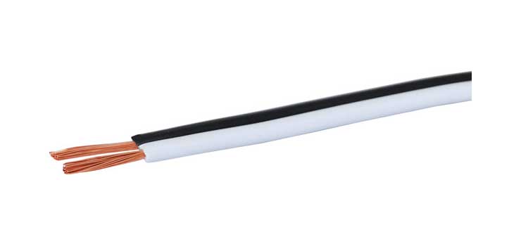 17AWG White / Black Speaker Cable