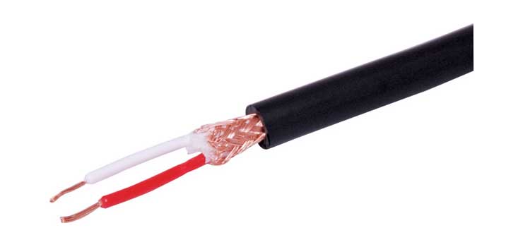 2 Core Black Heavy Duty Microphone Cable