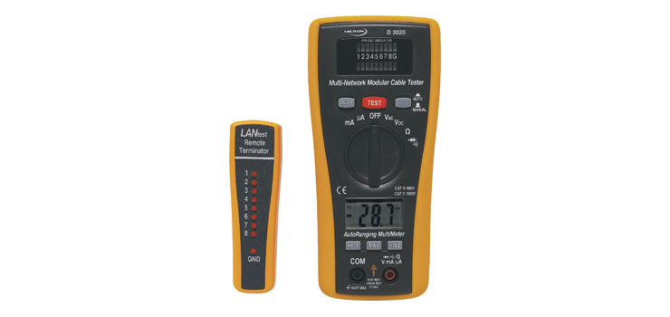 Combination DMM & LAN Cable Tester