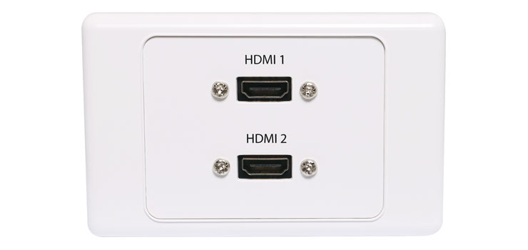 Dual HDMI Wallplate with Flyleads