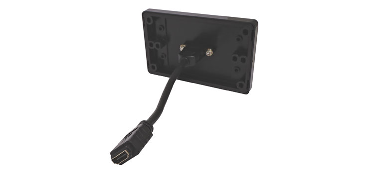 HDMI Single Black Wallplate with Flyleads