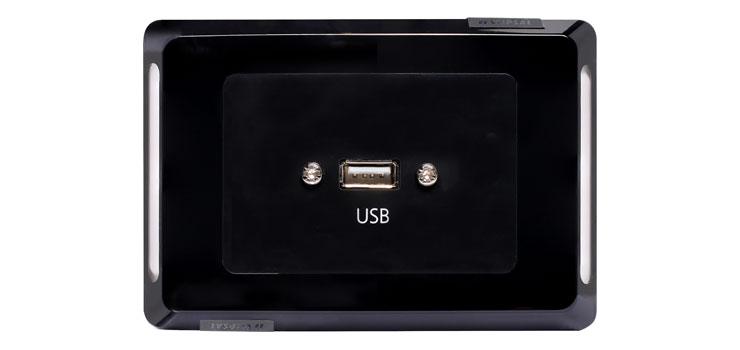 USB A Horizontal Wallplate With Flyleads Black - Clipsal Pro 1 1498-usb-a-horizontal-wallplate-with-flyleads-black-clipsal-pro-1.jpg