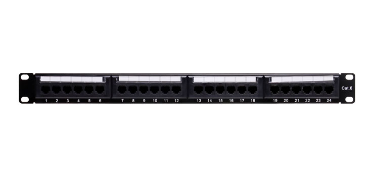 24 Port 1RU Enhanced Cat6 Patch Panel