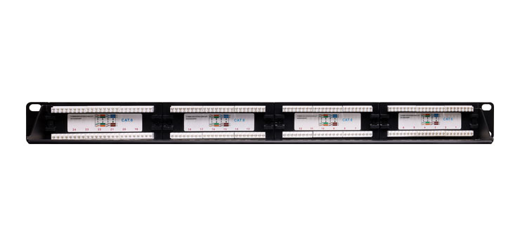 24 Port 1RU Enhanced Cat6 Patch Panel