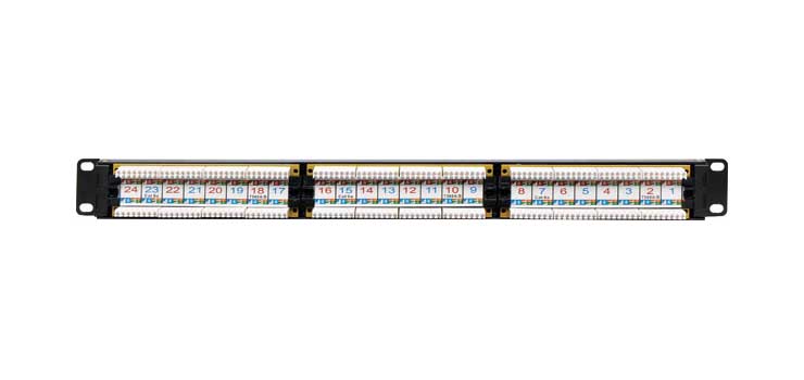 24 Port 1RU Cat6A Patch Panel
