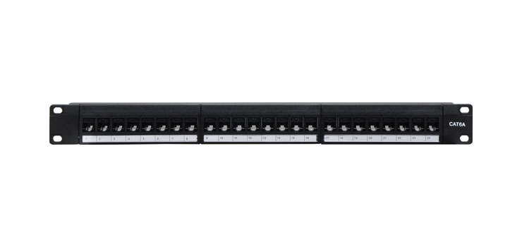 24 Port 1RU Enhanced Cat6A Patch Panel