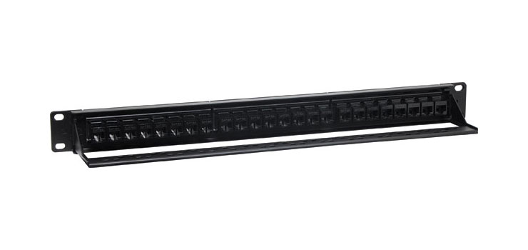24 Port 1RU Enhanced Cat6A Patch Panel