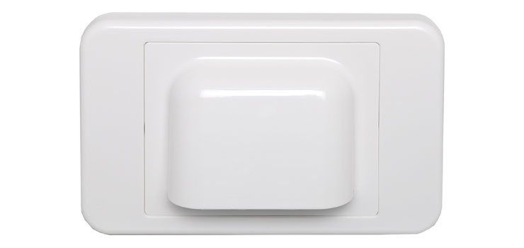 White Slimline Shovel Nose Wallplate