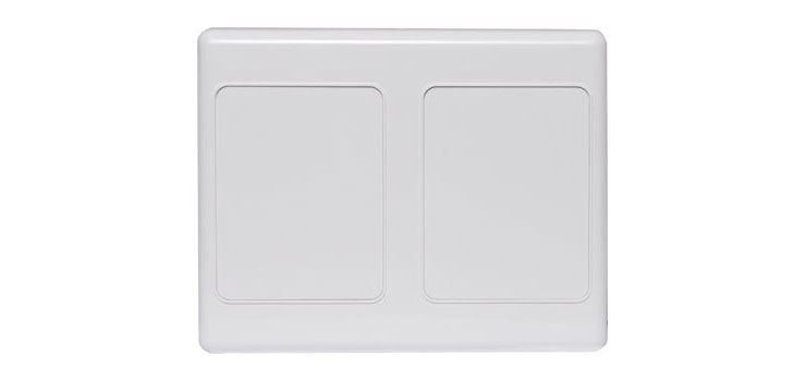 Altronics White Dual Blank Wallplate Cover