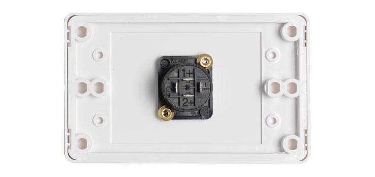 4 Pin Neutrik Speakon Horizontal Speaker Wallplate
