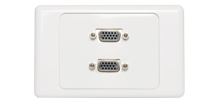 Dual VGA Wallplate - Screw Terminals