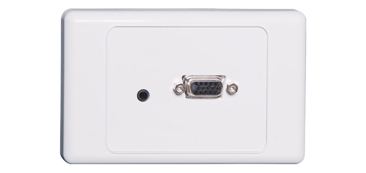 VGA + 3.5mm audio Wallplate - Plug Connections