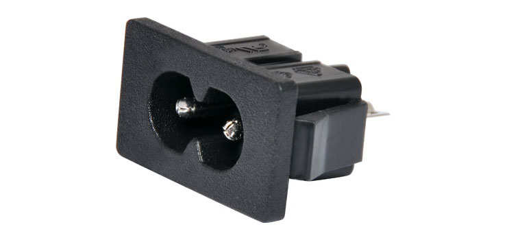 Fig 8 C8 2.5A Snap-In Chassis Mains Socket