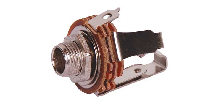 6.35mm Switched SPST Unsealed Stereo Jack Socket