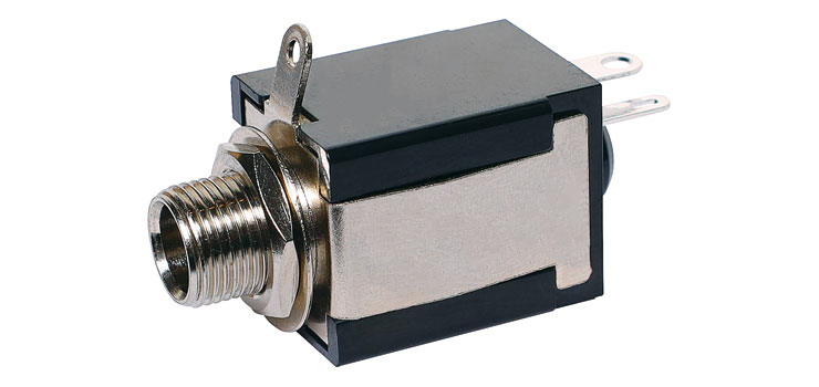 6.35mm Switched SPST Non-Insulated Mono Jack Socket