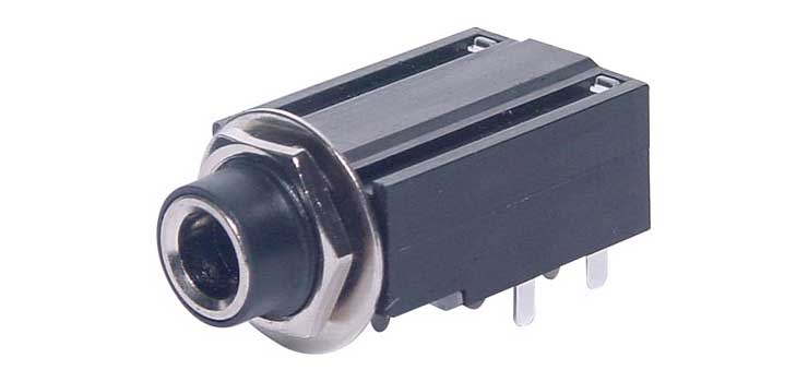 6.35mm Insulated DPDT PCB Stereo Jack Socket