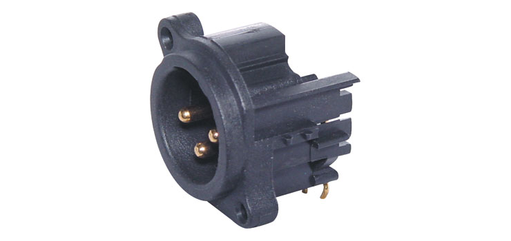 3 Pin Male 90Â¬â PCB Mount Compact XLR
