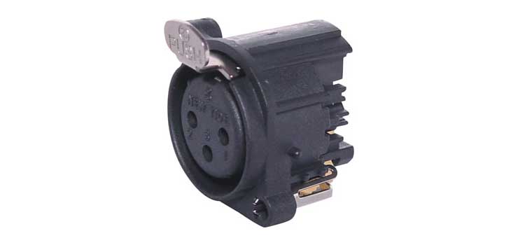 3 Pin Female 90Â¬â PCB Mount Compact XLR