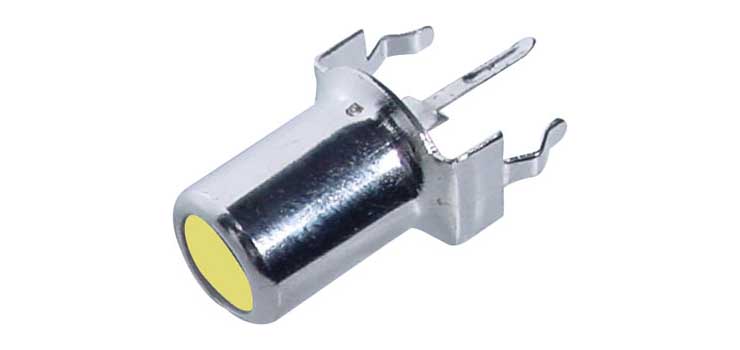 Yellow PCB Mount Vertical RCA Socket