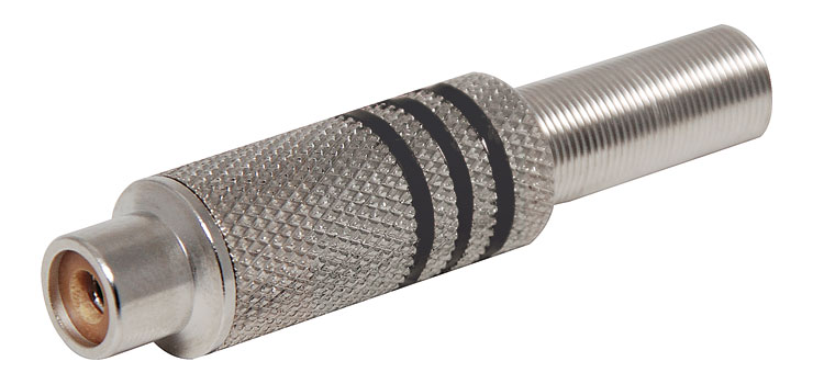 Black RCA Socket Line Metal
