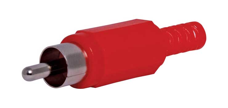 Red RCA Plastic Line Plug