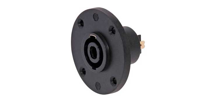 Round Chassis Mount Speaker Connector Socket 