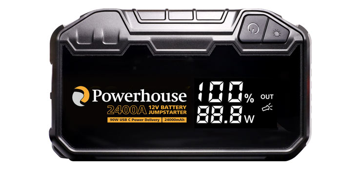 24000mAh 2400A Lithium Vehicle Battery Jumpstarter Pack