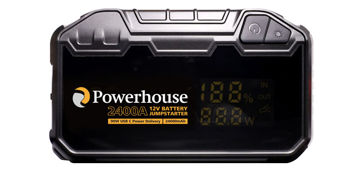 24000mAh 2400A Lithium Vehicle Battery Jumpstarter Pack