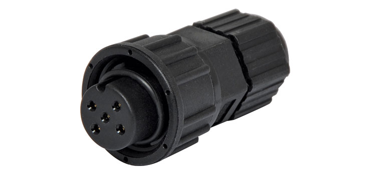 5 Pin 5A Screw-On Female Line IP66 Waterproof Socket