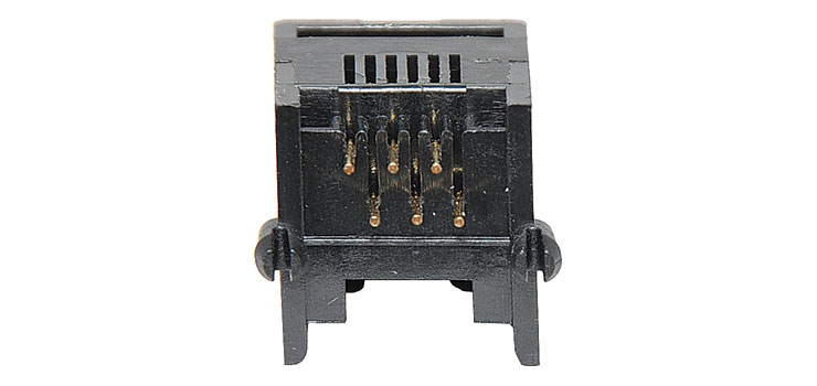 6P6C RJ12 Modular Socket Low Profile PCB Mount