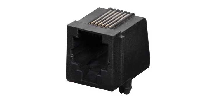 6P6C RJ12 Modular Socket Low Profile PCB Mount