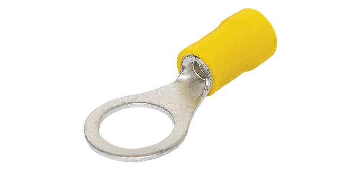 Yellow 10mm Ring Crimp Pk 100