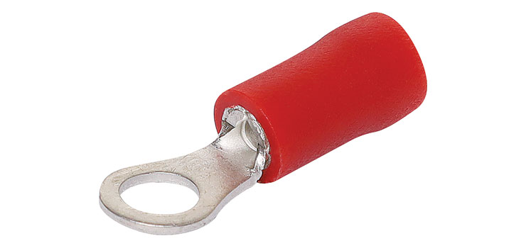 Red 4mm Ring Crimp Pk 10