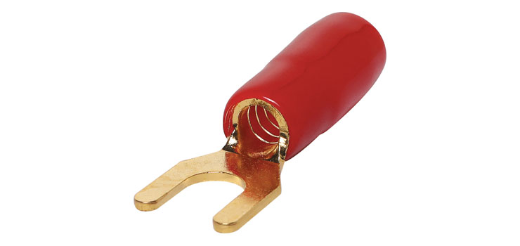 8G Red Crimp Fork Terminal