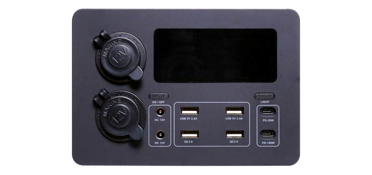 12V DC Power Control Hub With Power Meter Display