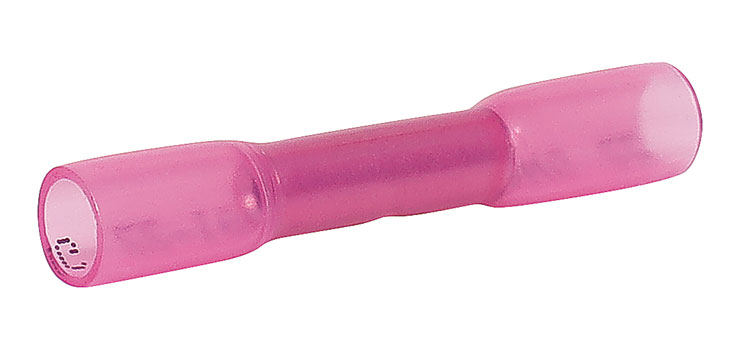 Red IP66 Buttsplice Crimp 22-16AWG Pk 100