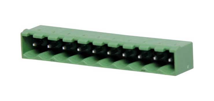 10 Way 5.08mm Vert. PCB Mount Boxed Pluggable Skt