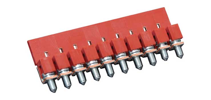 Red Shorting Link For 35A 4mm DIN Rail Terminals