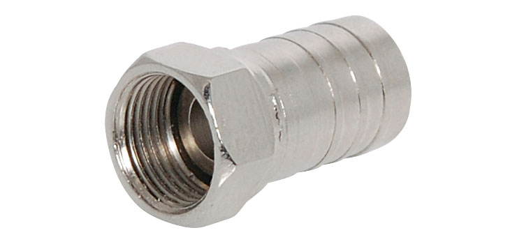 Crimp On RG6 Line Plug F Type