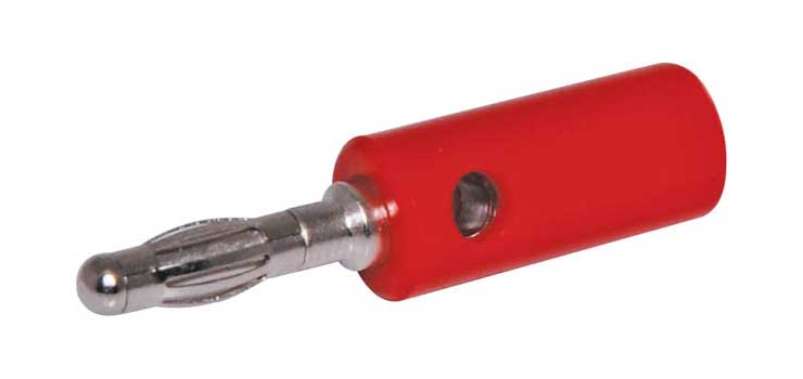Red Cross Hole Banana Plug