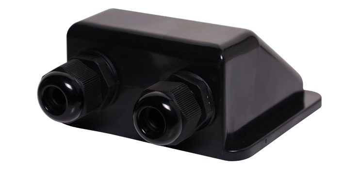 Dual Gland Solar Cabling Entry Point - Black